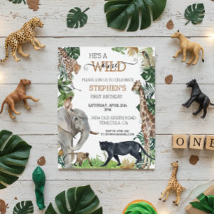 Dschungel-Safari-Wild-Eins-Geburtstag-Schwarzer-Pa