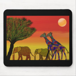 Dschungel-Sonnenuntergang Mousepad