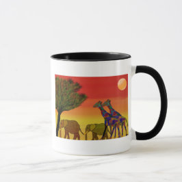 Dschungel-Sonnenuntergang-Tasse Tasse