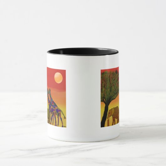 Dschungel-Sonnenuntergang-Tasse Tasse (Zentrum)