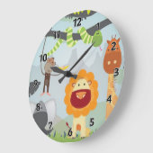 Dschungel-Spaß Große Wanduhr (Winkel)