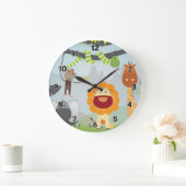 Dschungel-Spaß Große Wanduhr (Zuhause)