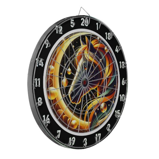 Dschungel-Stallion-Zimmermeisterwerk Dartscheibe (Vorderseite Links)