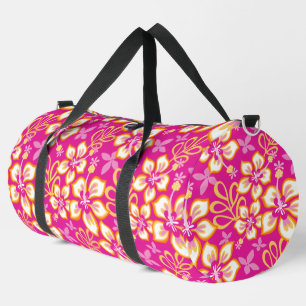 Dschungel-Surf-Muster in Hot Pink Duffle Bag