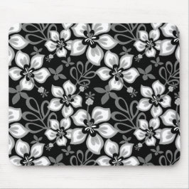 Dschungel-Surf-Muster in Schwarz Mousepad