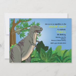 Dschungel-T-Rex-Dinosaurier-Einladung Einladung