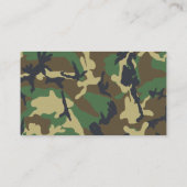 Dschungel-Tarnung Visitenkarte (Rückseite)