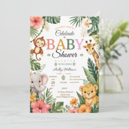 Dschungel-Themen-Baby-Party Einladung