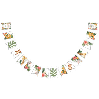 Dschungel-Themen-Baby-Party Wimpelkette