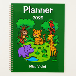Dschungel-Themen-Planer-Notizbuch - Vorschullehrer Planer