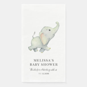 Dschungel-Tier Elefant Baby Shower Serviette