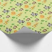 Dschungel-Tier-Packpapier Geschenkpapier (Ecke)