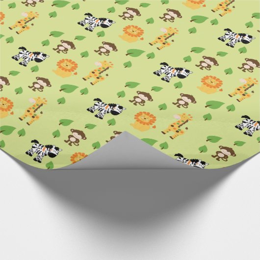 Dschungel-Tier-Packpapier Geschenkpapier (Ecke)