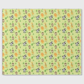 Dschungel-Tier-Packpapier Geschenkpapier (Flach)