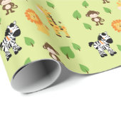 Dschungel-Tier-Packpapier Geschenkpapier (Rolleneckpunkt)