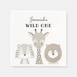 Dschungel-Tier-wilde Geburtstags-Jungen-Babyparty Serviette