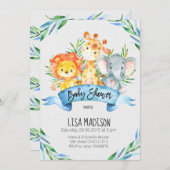 Dschungel-TierBabyparty-Einladung Einladung (Vorne/Hinten)