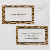 Dschungel-Tierdruck-Monogramm-Initiale Visitenkarte (Vorne/Hinten)