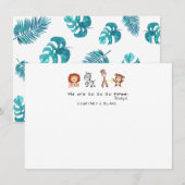 Dschungel-Tiere danken Ihnen zu kardieren Dankeskarte (Vorne/Hinten)