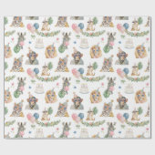 Dschungel-Tiere-Geburtstagsfeier Geschenkpapier (Flach)