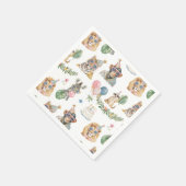 Dschungel-Tiere Geburtstagsfeier Serviette (Ecke)