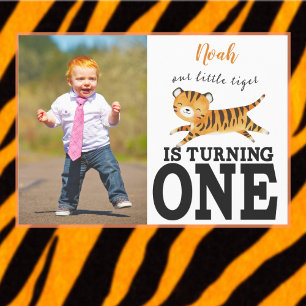 Dschungel-Tiger-Einladung zum 1. Geburtstag Einladung