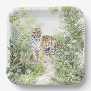 Dschungel Tiger Geburtstag Pappteller
