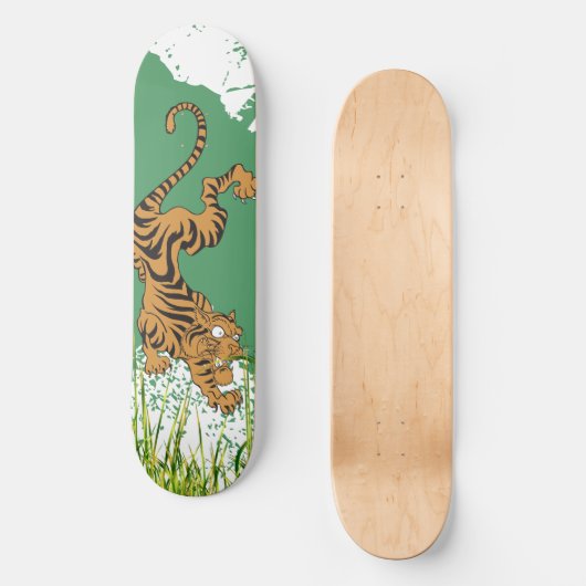 Dschungel-Tiger Skateboard (Vorderseite)