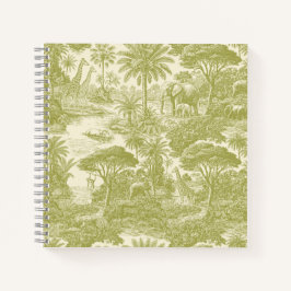 Dschungel-Toile-Muster Tropische Szene Botanisch D Notizblock