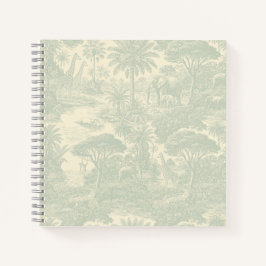 Dschungel-Toile-Muster tropisches Szenendesign Notizblock