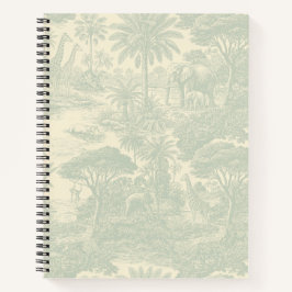 Dschungel-Toile-Muster tropisches Szenendesign Notizblock