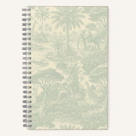 Dschungel-Toile-Muster tropisches Szenendesign Notizblock
