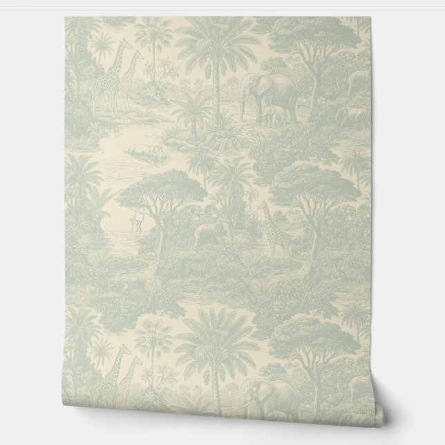 Dschungel-Toile-Muster tropisches Szenendesign Tapete (Abrollen)