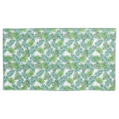 Dschungel Tropical Palm Tree Blätter & Streifen Mu Kissenbezug (Vorderseite-Links)