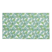 Dschungel Tropical Palm Tree Blätter & Streifen Mu Kissenbezug (Rückseite-Links)