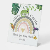 Dschungel über dem Regenbogen Babydusche Geschenke Sockelschild (Vorderseite)