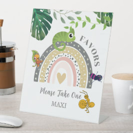 Dschungel über den Regenbogen-Kinderduschfavoriten Sockelschild