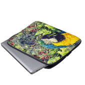 Dschungel und ein blau-gelber Ara Laptopschutzhülle (Vorne Knopf)