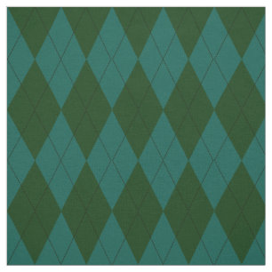 Dschungel-und Jade-Grün-Rauten-Muster Stoff