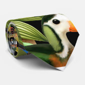 Dschungel-Vogel-Gesichter Krawatte (Gerollt)