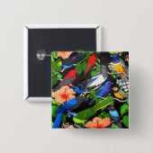 Dschungel-Vögel von Mexiko Button (Vorne & Hinten)