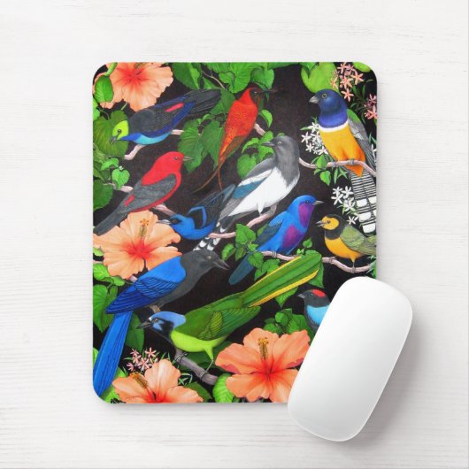 Dschungel-Vögel von Mexiko Mousepad (Mit Mouse)