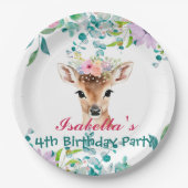 Dschungel von niedlichen Hirschzoos Pappteller (Vorderseite)