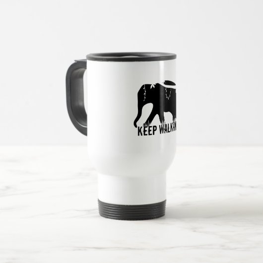 Dschungel-Wanderer Reisebecher (Vorderseite Links)