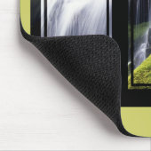 Dschungel-Wasserfall-Triptychon Digitale Kunst Mousepad (Ecke)