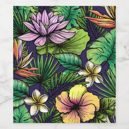 Dschungel Weinetikett (Einzelnes Label)