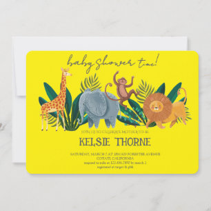 Dschungel-Wildlife-Baby-Party Einladung