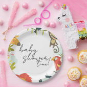 Dschungel-Wildlife-Baby-Party Pappteller (Party)