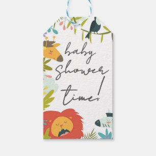 Dschungel-Wildlife-Baby-Shower Geschenkanhänger