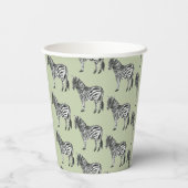 Dschungel Zebra Wilde Muster Pappbecher (Rückseite)